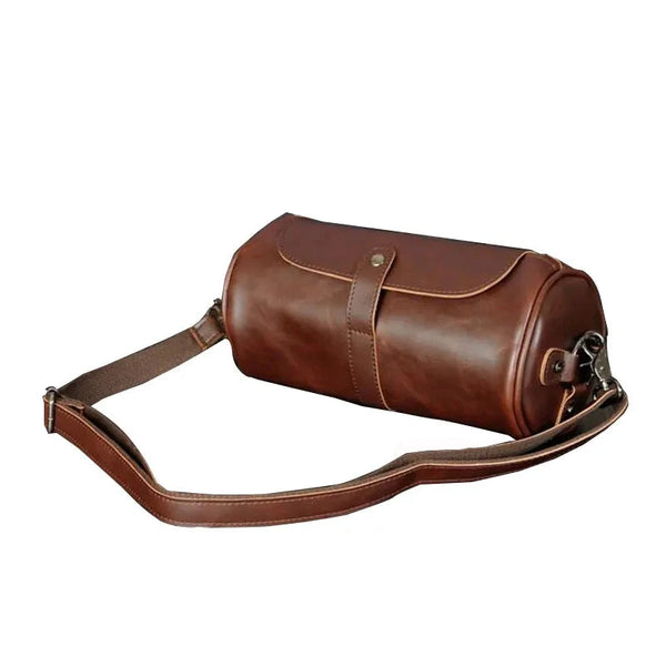 Bolsa de Couro Redonda Masculina