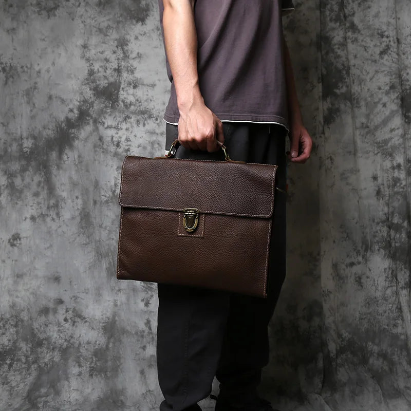 Bolsa Masculina Vintage em Couro